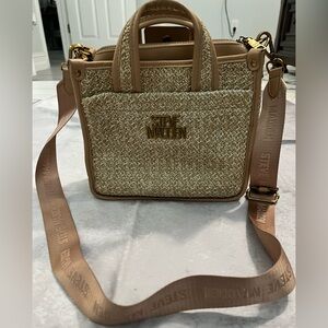 Steve Madden Woven Beige and Gold Crossbody Bag/ hand bag